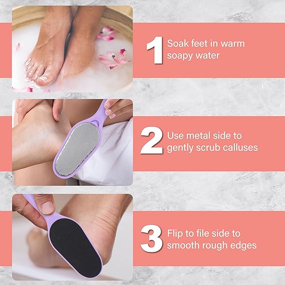 2 in 1 Double Sided Foot Scraper Pedicure Dead Skin Scrubber Callus Remover Foot Care Tool , Foot Scraper , Foot scrubber , Foot scrub , Foot scrapper , Foot scruber