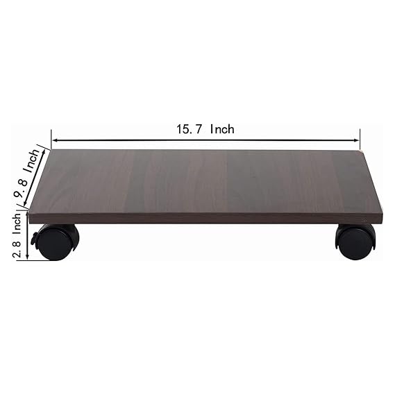 Under Desk Computer CPU Stand Cart CPU Holder with 4 Caster Wheels - Image 2