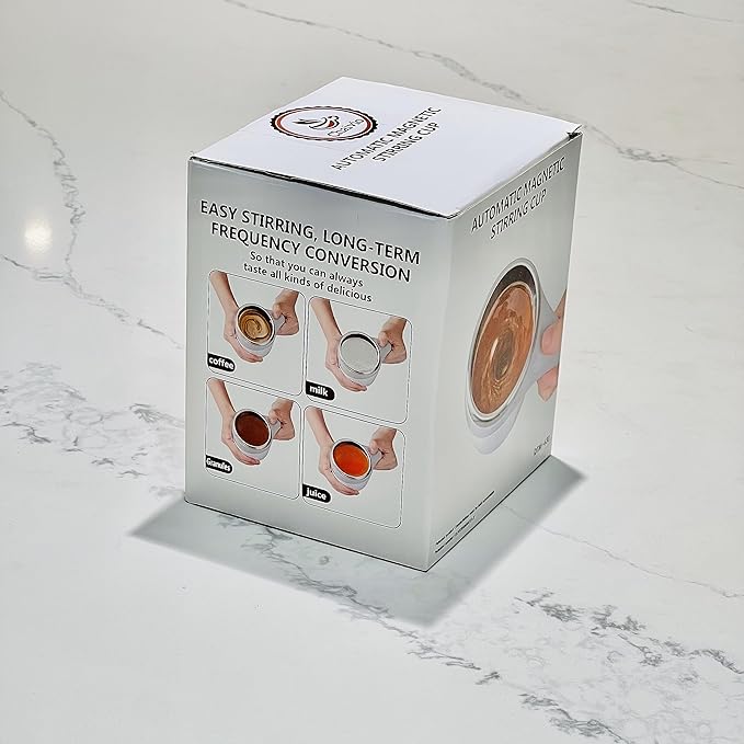 Self Stirring Mug Self Stirring Coffee Mug with Lid Handle High Speed Mixing Cup for Easy Brewing Automatic Electric Magnetic Technology Favorite Automatic Self Stirring Cup - Image 3