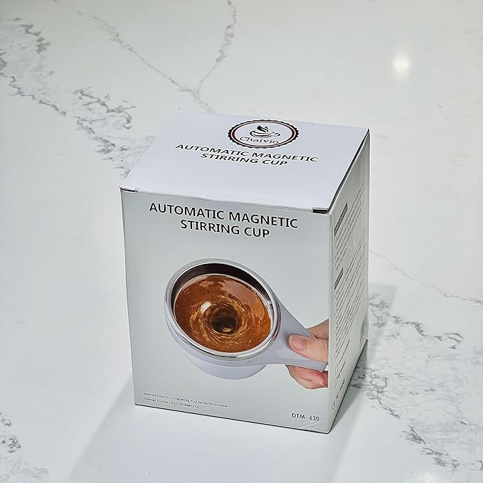 Self Stirring Mug Self Stirring Coffee Mug with Lid Handle High Speed Mixing Cup for Easy Brewing Automatic Electric Magnetic Technology Favorite Automatic Self Stirring Cup - Image 4