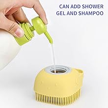 BQ&MS TECH Silicone Bath Body Brush Scrubber with Soap Dispenser Body Brush for Shower, Silicone Massage Bath Brush, Dry Skin Spa Brush, Scrubber Handle Loofah for Men Women