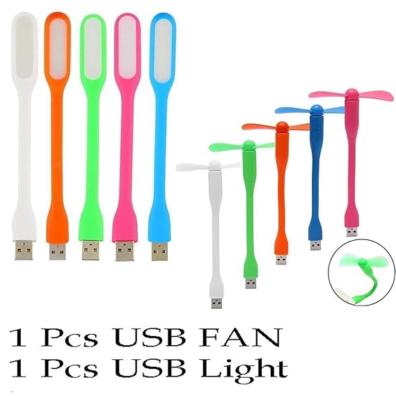 Pack Of 2 - Flexible Led Light And Micro Usb Flexible portable Fan Combo - Image 3