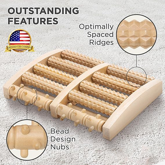 Traditional Foot Massager in Wooden Roller Massager Without The Need Electricity Massage Relaxation High quality