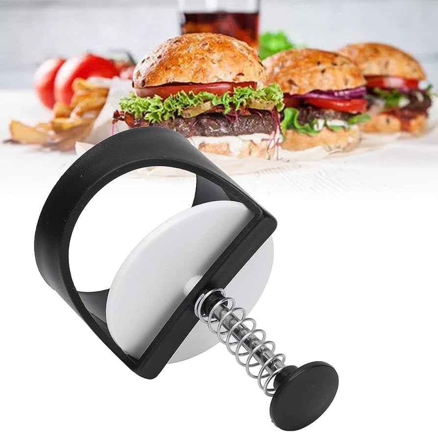 Hand Press Mini Burger Press, Plastic Stamp Press Hamburger Patty Maker Mold, Burger Patty Mold, Stamp Press Burger Mold - Image 3