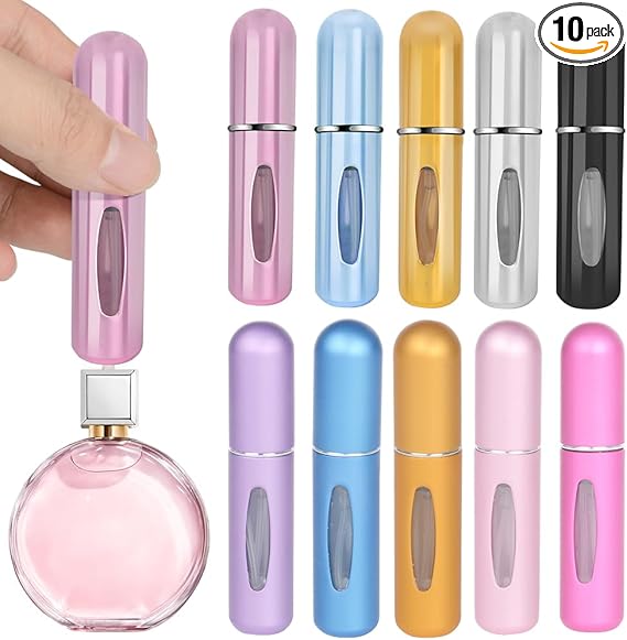 SHOPENITY - Mini Refillable Perfume Atomizer Bottle With Spray Scent Pump Empty Cosmetic Containers Spray Atomizer Bottle For Travel - 5ml - Image 4