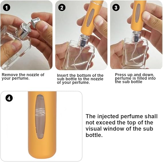 SHOPENITY - Mini Refillable Perfume Atomizer Bottle With Spray Scent Pump Empty Cosmetic Containers Spray Atomizer Bottle For Travel - 5ml - Image 6