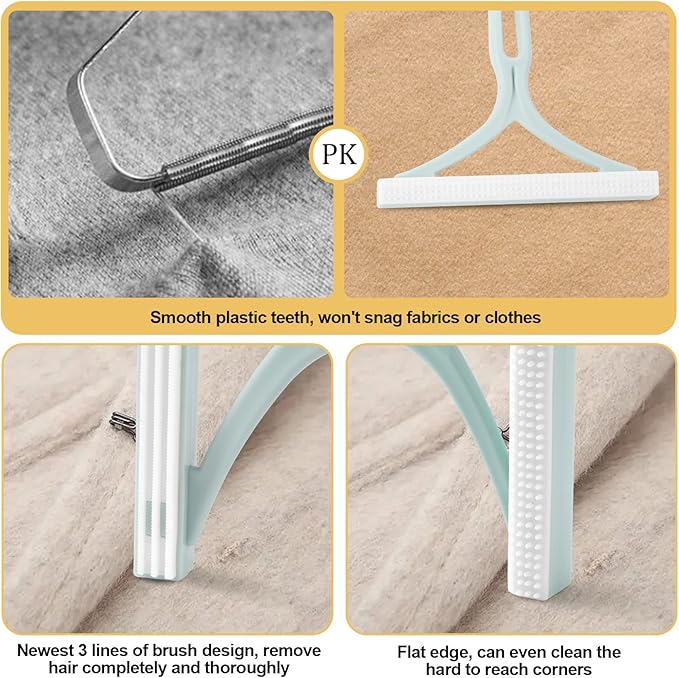 Multifunctional Portable Mini Lint Roller Reusable Lint Hair Remover for Furniture Clothes Sturdy Handle with Self-Cleaning Roller Tool - Multi - Image 2