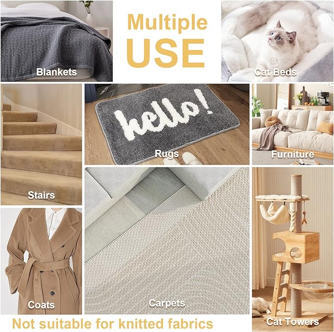 Multifunctional Portable Mini Lint Roller Reusable Lint Hair Remover for Furniture Clothes Sturdy Handle with Self-Cleaning Roller Tool - Multi - Image 3