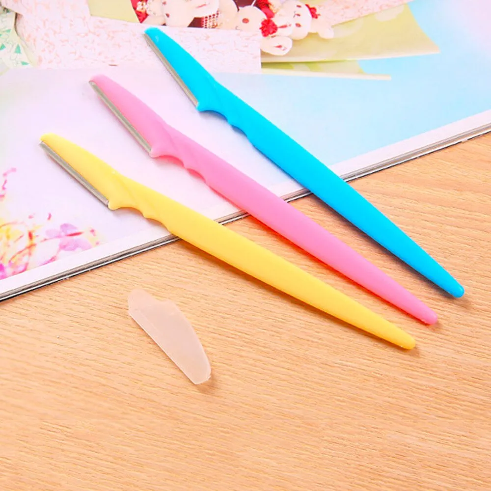 Pack of 3 Tinkle Eyebrow Razor, 3pcs twinkle razor set Facial Hair Remover Eyebrow Trimmer, Sharp Mini Makeup Shaper, Lip Razor Beauty Tool Eyebrow Trimmer and Shaper Pain free
