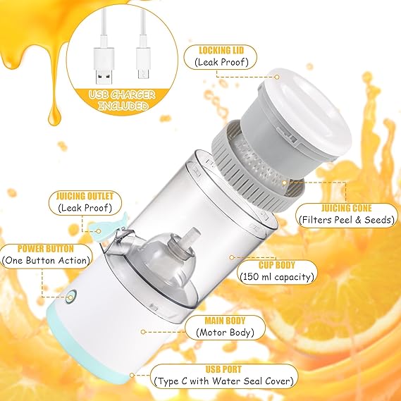 Portable Rechargeable Citrus Juicer - Electric - Image 4