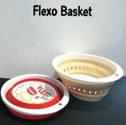 Flexo Oval Foldable Silicon Multi Purpose Drain Baskit