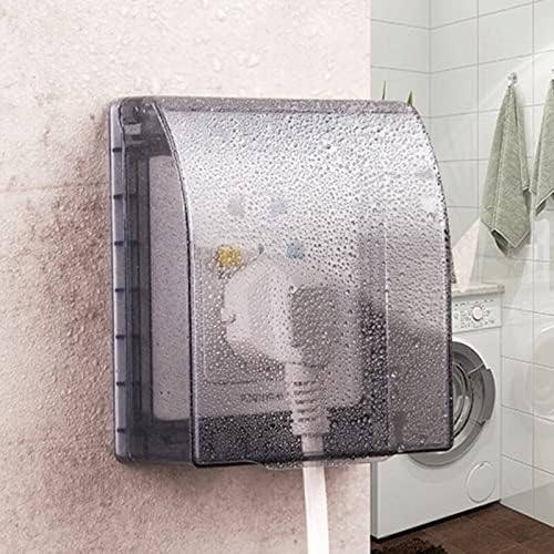 New Self-Adhesive Wall Socket Waterproof Box Bathroom Wall Switch Protection Cover Electric Plug Cover Socket Splash-Proof Box