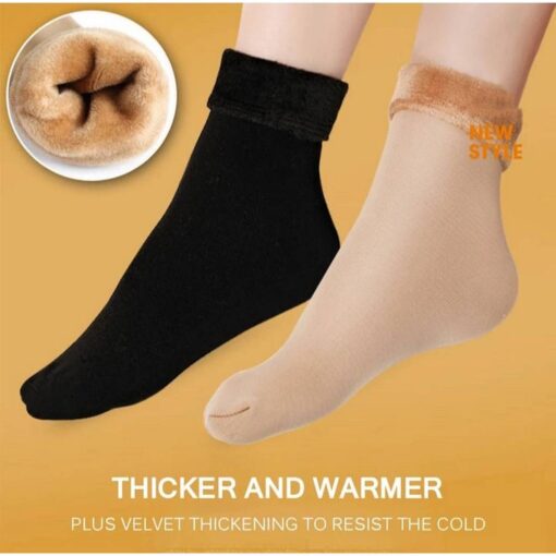 Winter Soft Velvet Elastic Legs Warm Socks - Image 2