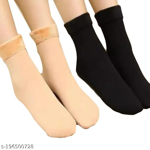 Winter Soft Velvet Elastic Legs Warm Socks - Image 4
