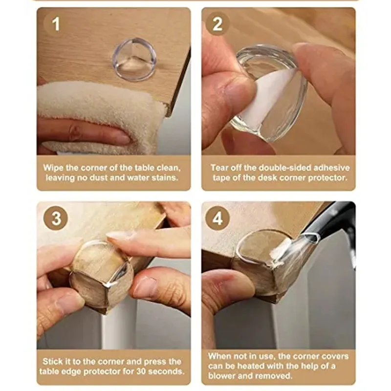 4Pcs/8Pcs/12Pcs Child Baby Safety Silicone Protector Table Corner Edge Protection Cover Children Anticollision Edge & Guards - Image 5