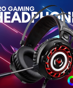 A6 PRO Gaming Headphones RGB with Mic - 360 Surround Sound Super Bass Vibration Over the Ear Wired Head Phones Headset for Gaming with Noise Cancelling Microphone for PC, Pubg Mobile, PS4, Laptop