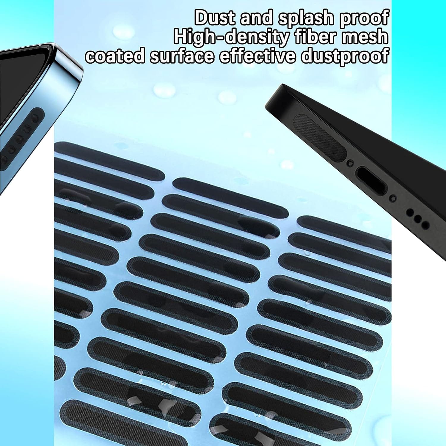 10 PCs Protect Mobile Phone Dustproof Net Stickers Speaker Mesh Anti Dust Proof Universal 10 pcs Stickers in 1 Strip - Image 2