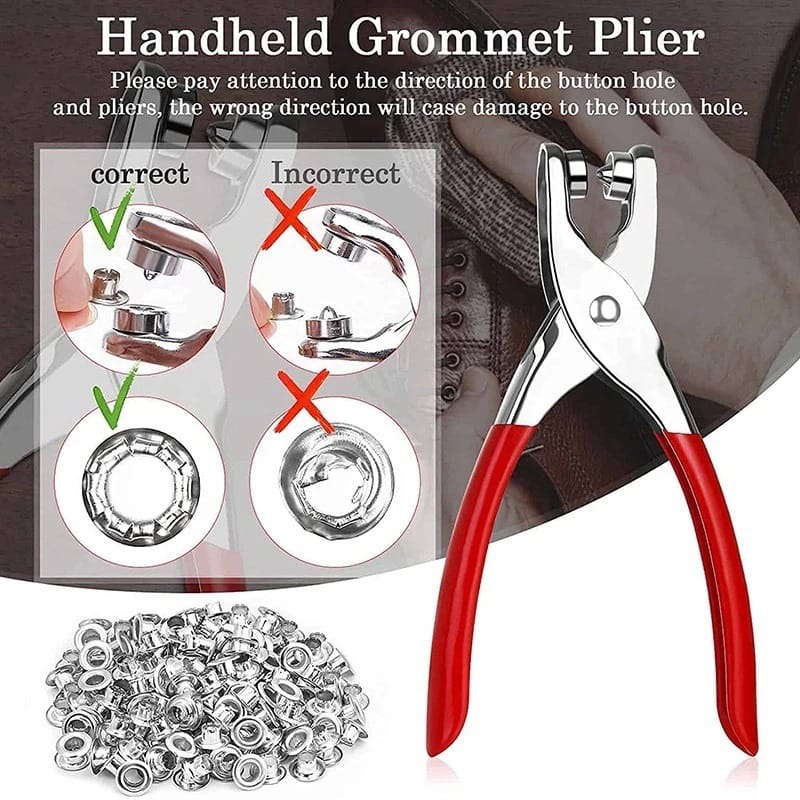Metal Snaps Buttons Pliers Set Snap Fasteners Ki Tool  (with 50 Buttons)