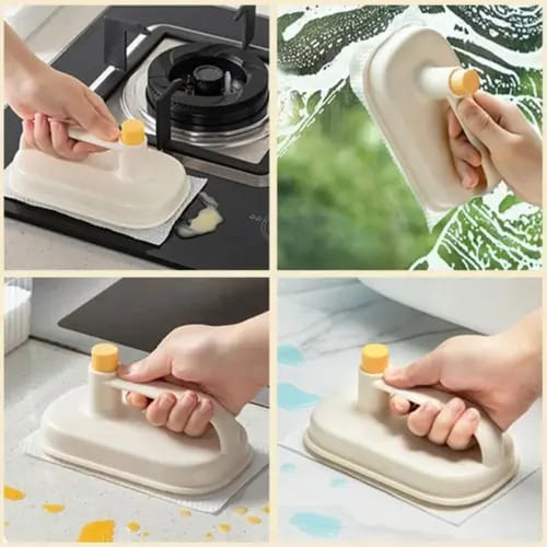 Kitchen Cleaning Magic Brush & Replaceable Disposable Magic Cloth, Replaceable Magic Brush Powerful Cleaning Cloth 50 Pec Cloth Free