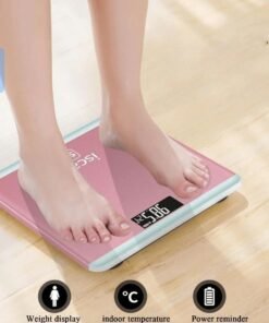 iScale Digital LCD Electronic Tempered Glass Bathroom Weighing Scale